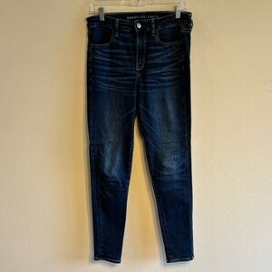 American Eagle Outfitters Women's High Rise Jogging SZ 8 Dark Wash  Jeans